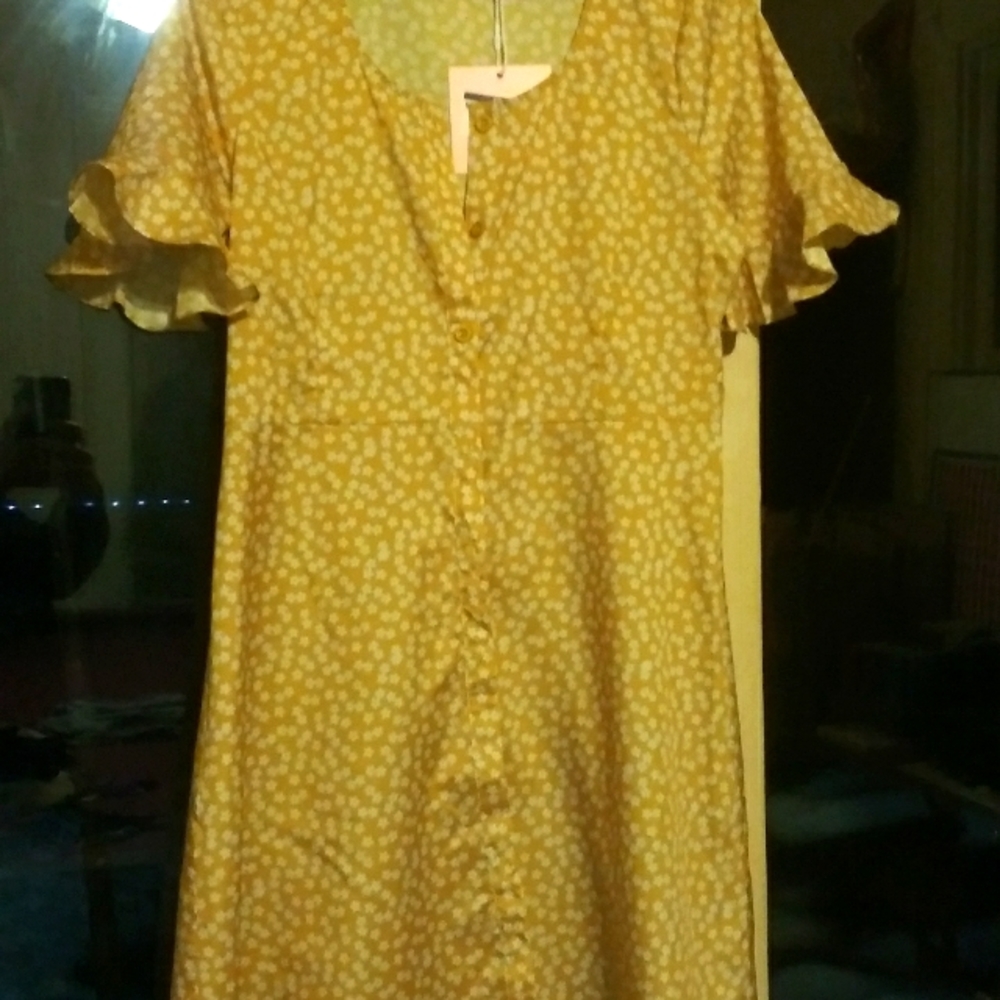 Yellow flower dress